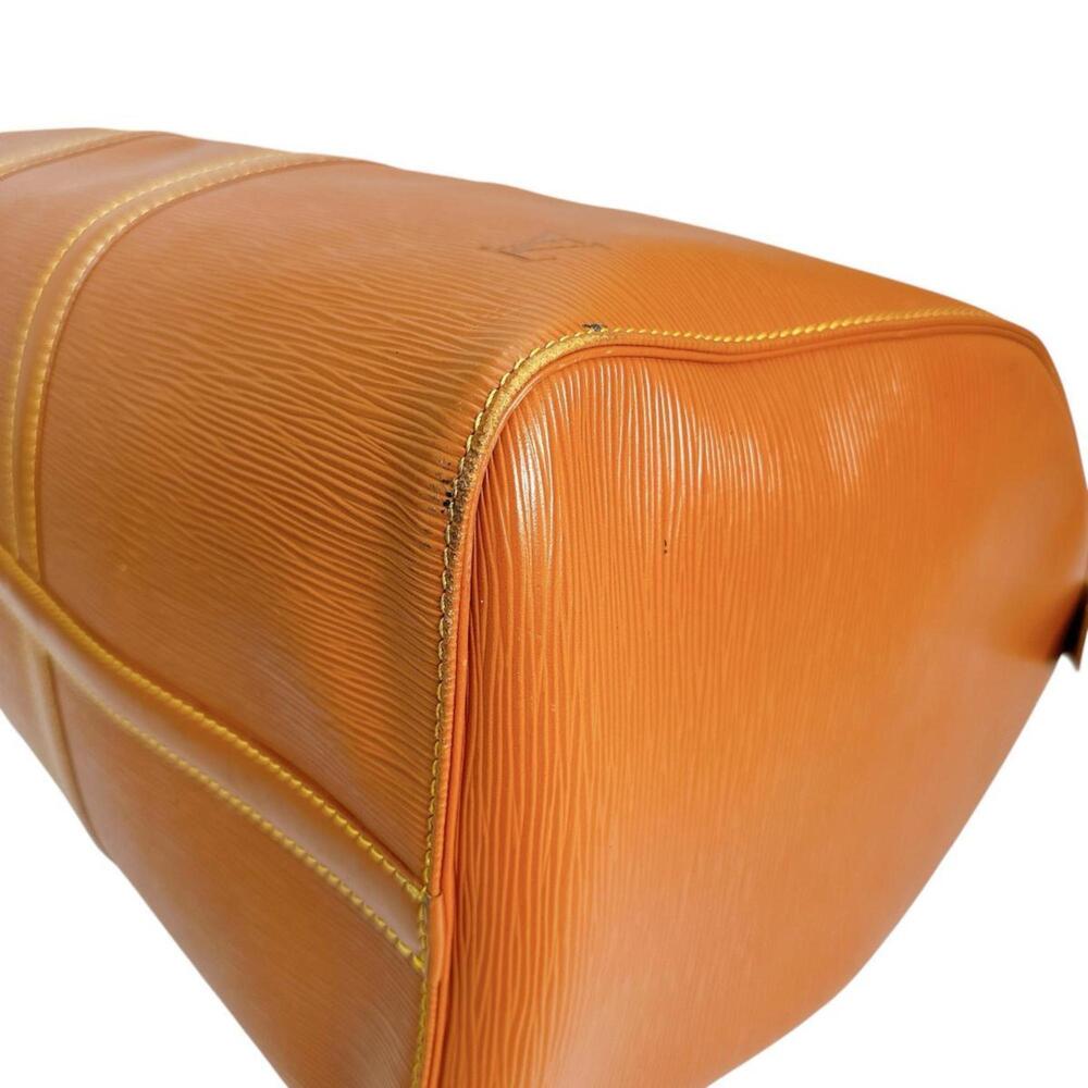 LOUIS VUITTON Brown Leather Keepall 50 Boston Bag - Picture 8 of 16